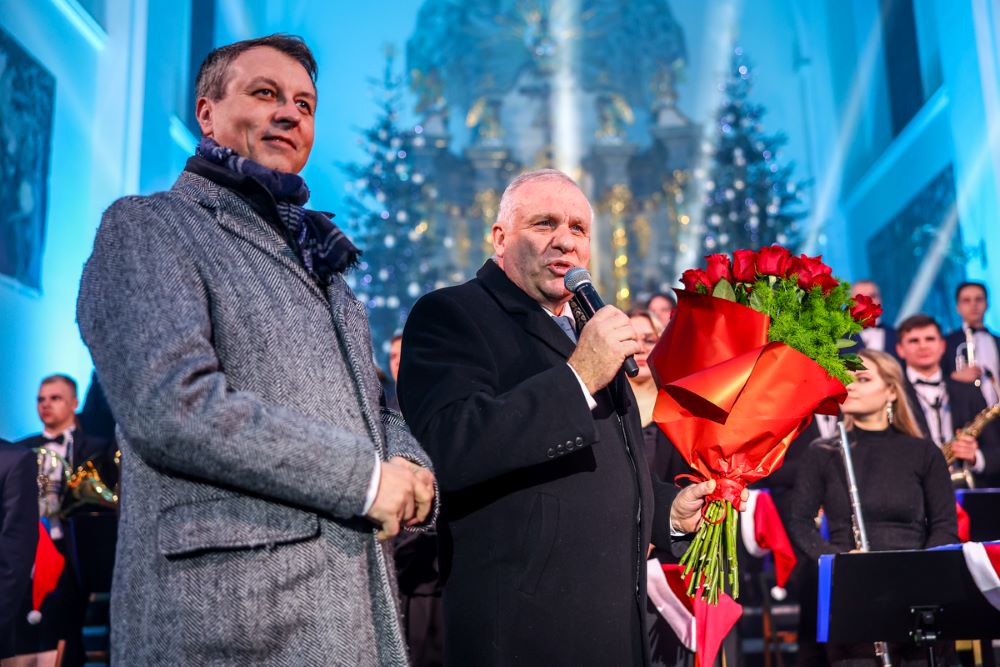 Wicemarszałek Ryszard Pagacz i radny Piotr Dziurdzia