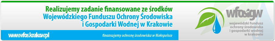 Baner Wojewódzkiego Funduszu Ochrony Środowiska i Gospodarki Wodnej w Krakowie