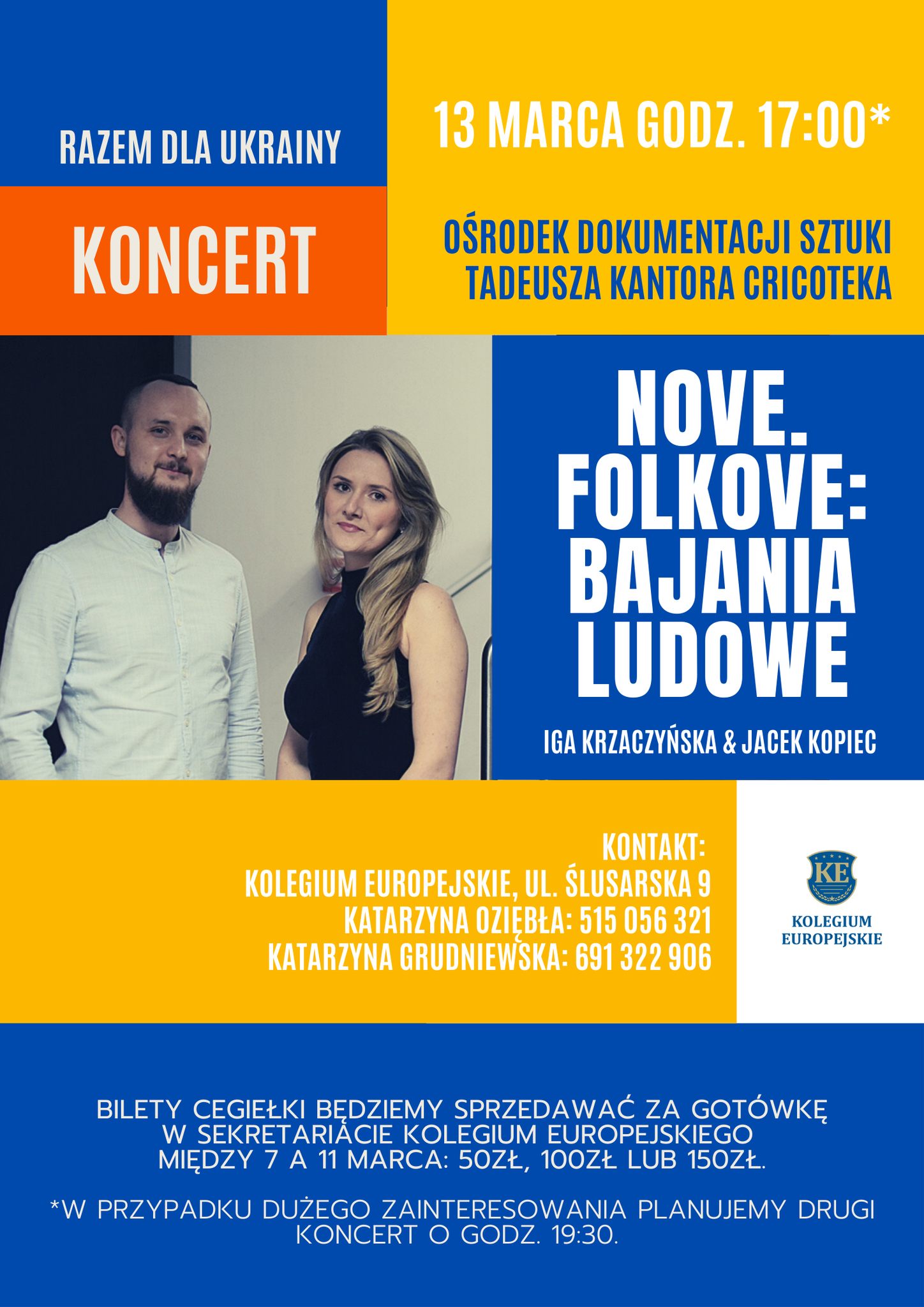 Grafika promująca koncert w Cricotece.