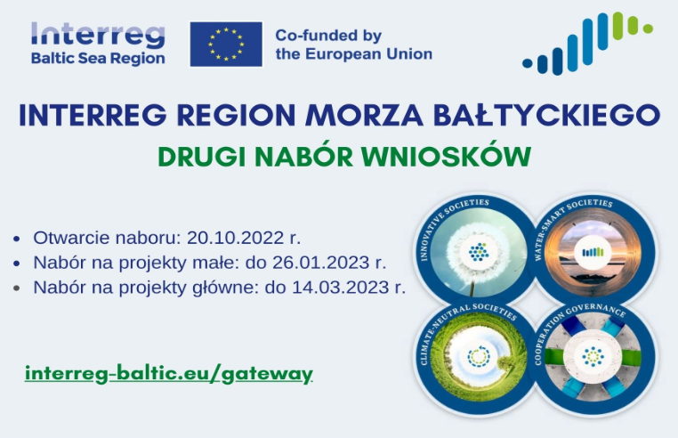 Baner informujący o naborach do programu Interreg Region Morza Bałtyckiego
