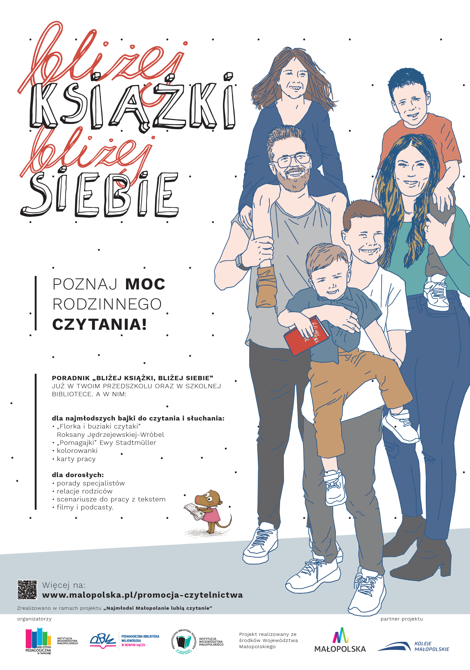 Plakat Bliżej książki, bliżej siebie