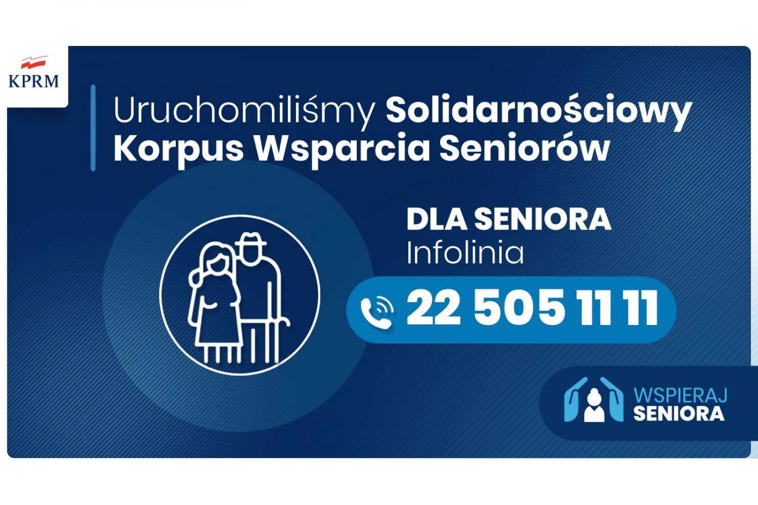 Grafika Kancelarii Premiera dotycząca wsparcia seniorów podczas pandemii