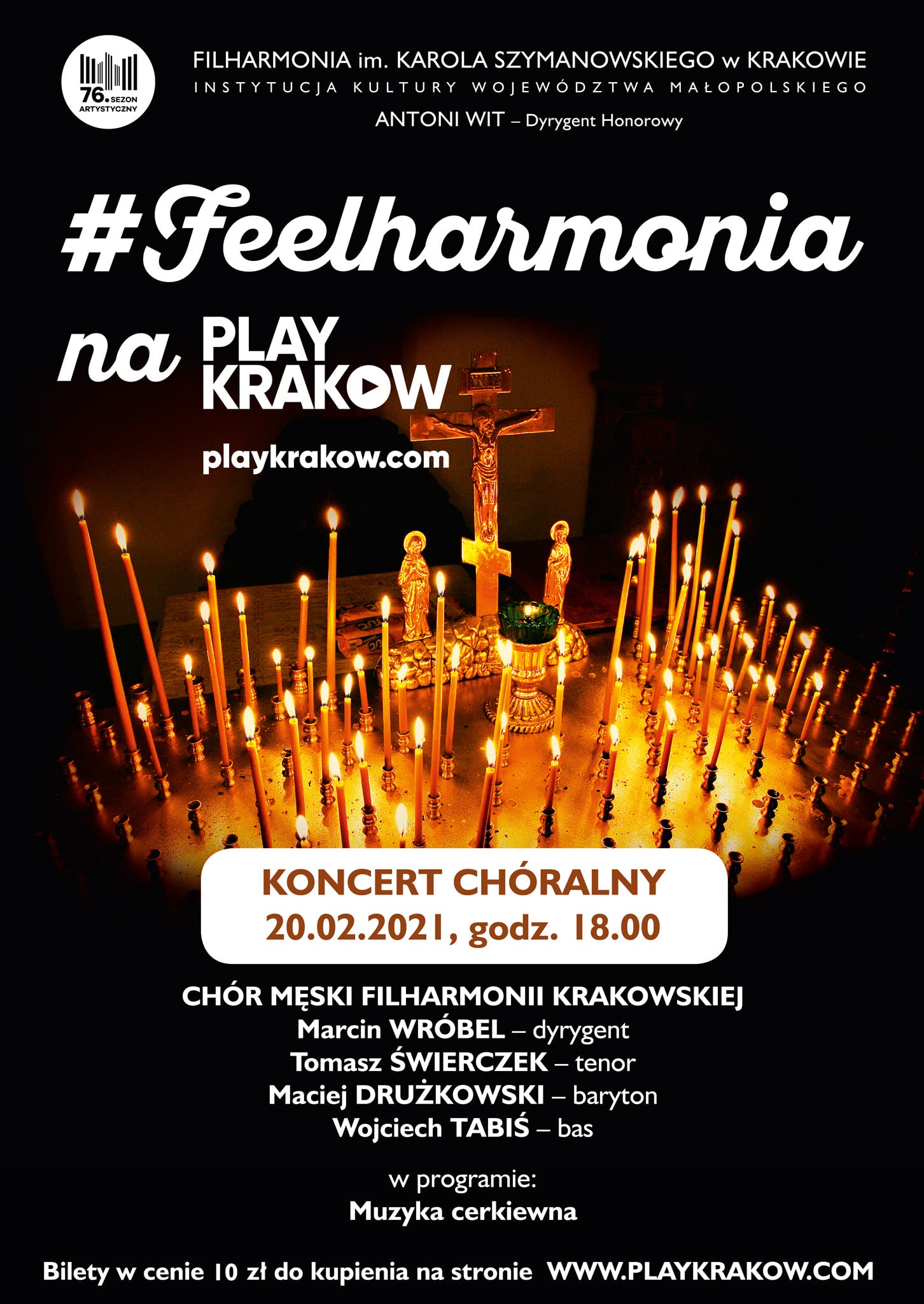 Koncert Filharmonii Krakowskiej - grafika promująca wydarzenie.