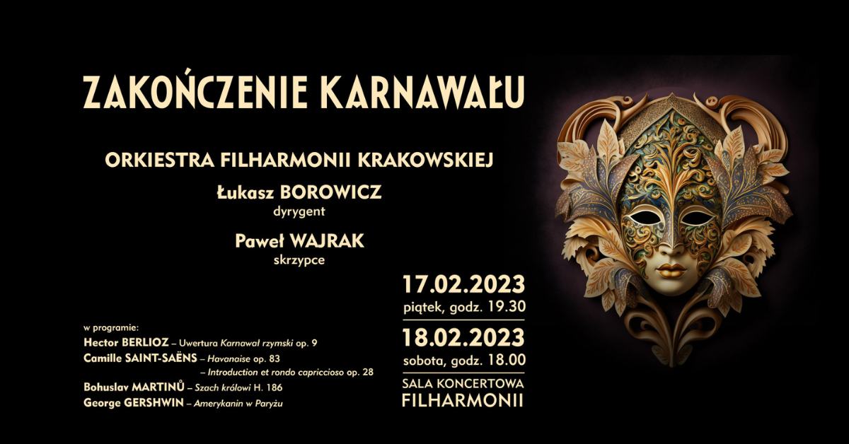 Koncerty karnawałowe w Filharmonii Krakowskiej