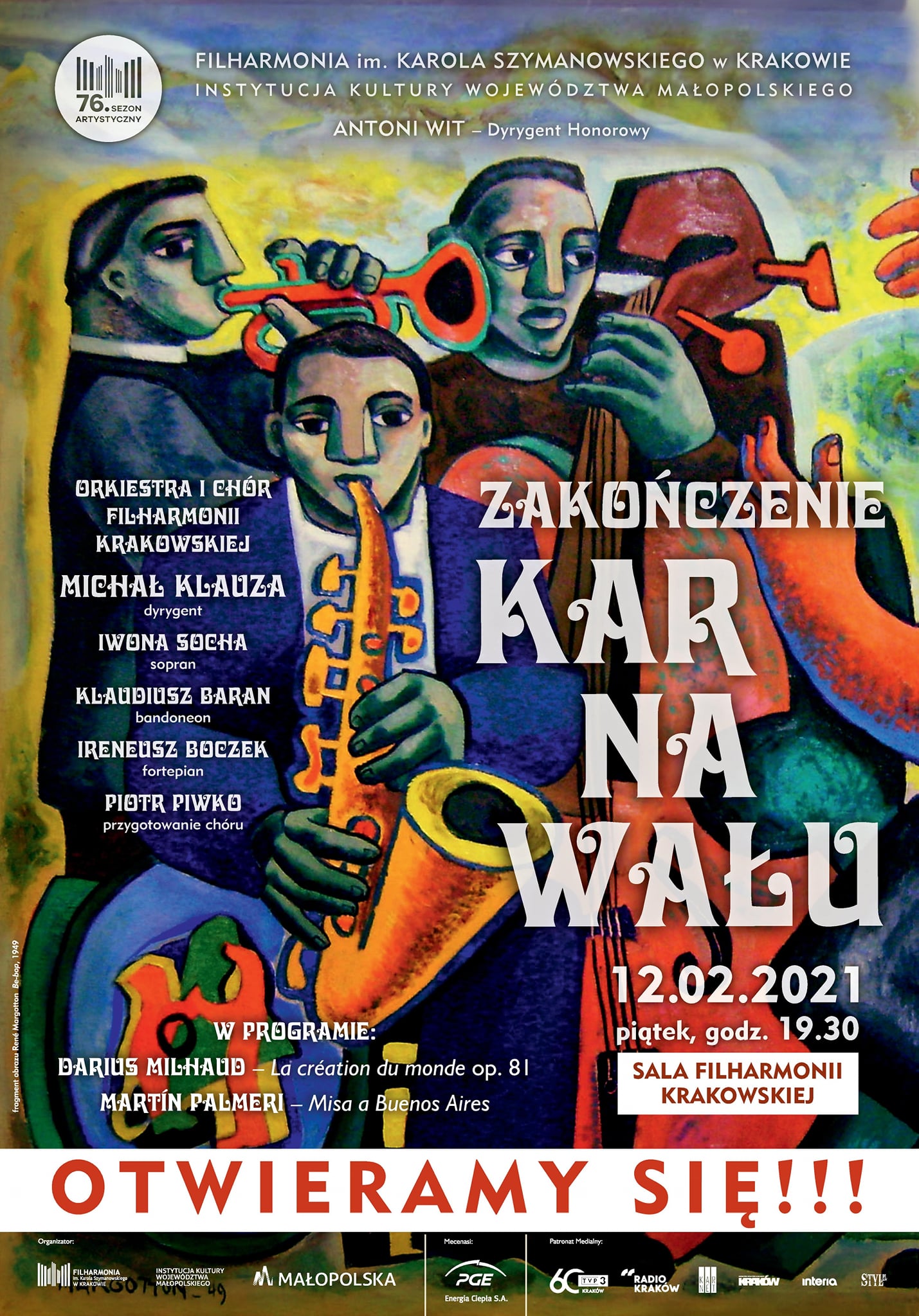 Plakat koncertu. Filharmonia Krakowska