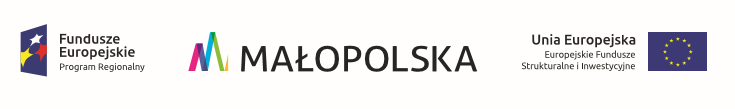 Obrazek przedstawia loga Małopolski, Funduszy Europejskich i Uni Europejskiej