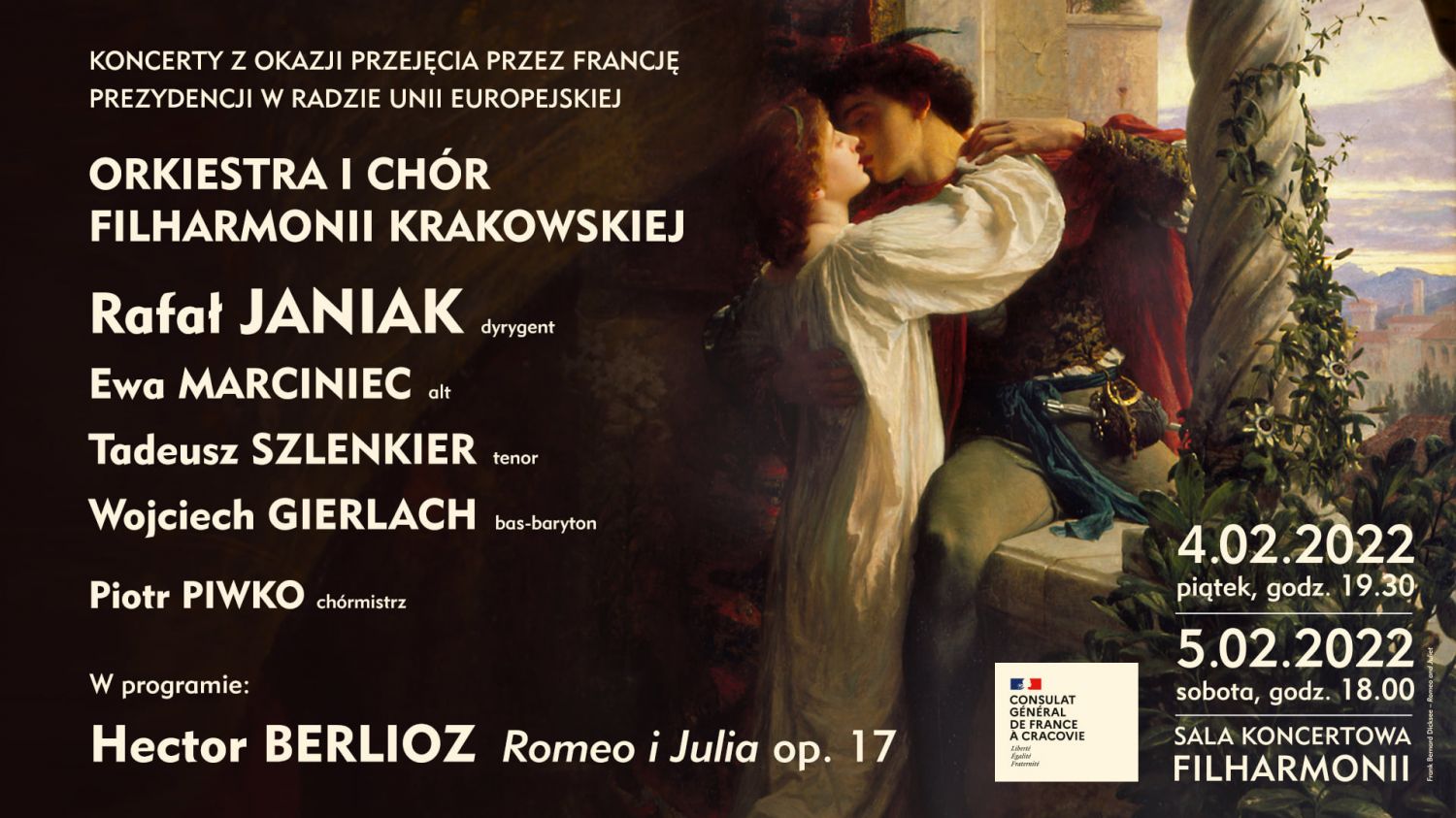 Koncert w Filharmonii Krakowskiej - plakat