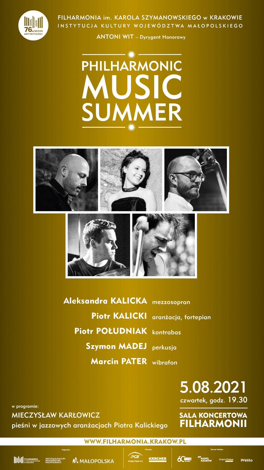 Plakat promujący koncert z cyklu Philharmonic Music Summer.