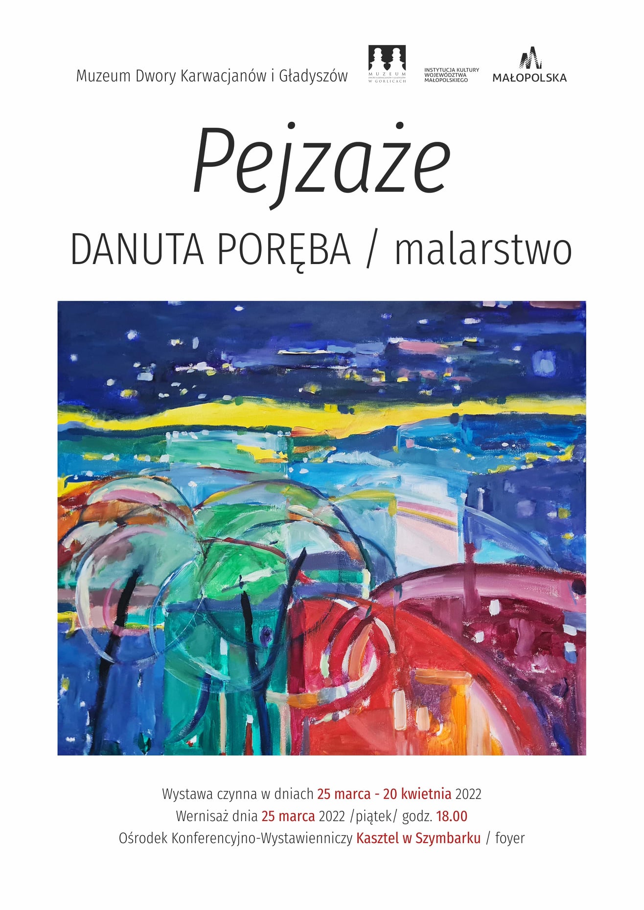 Pejzaże - plakat wystawy