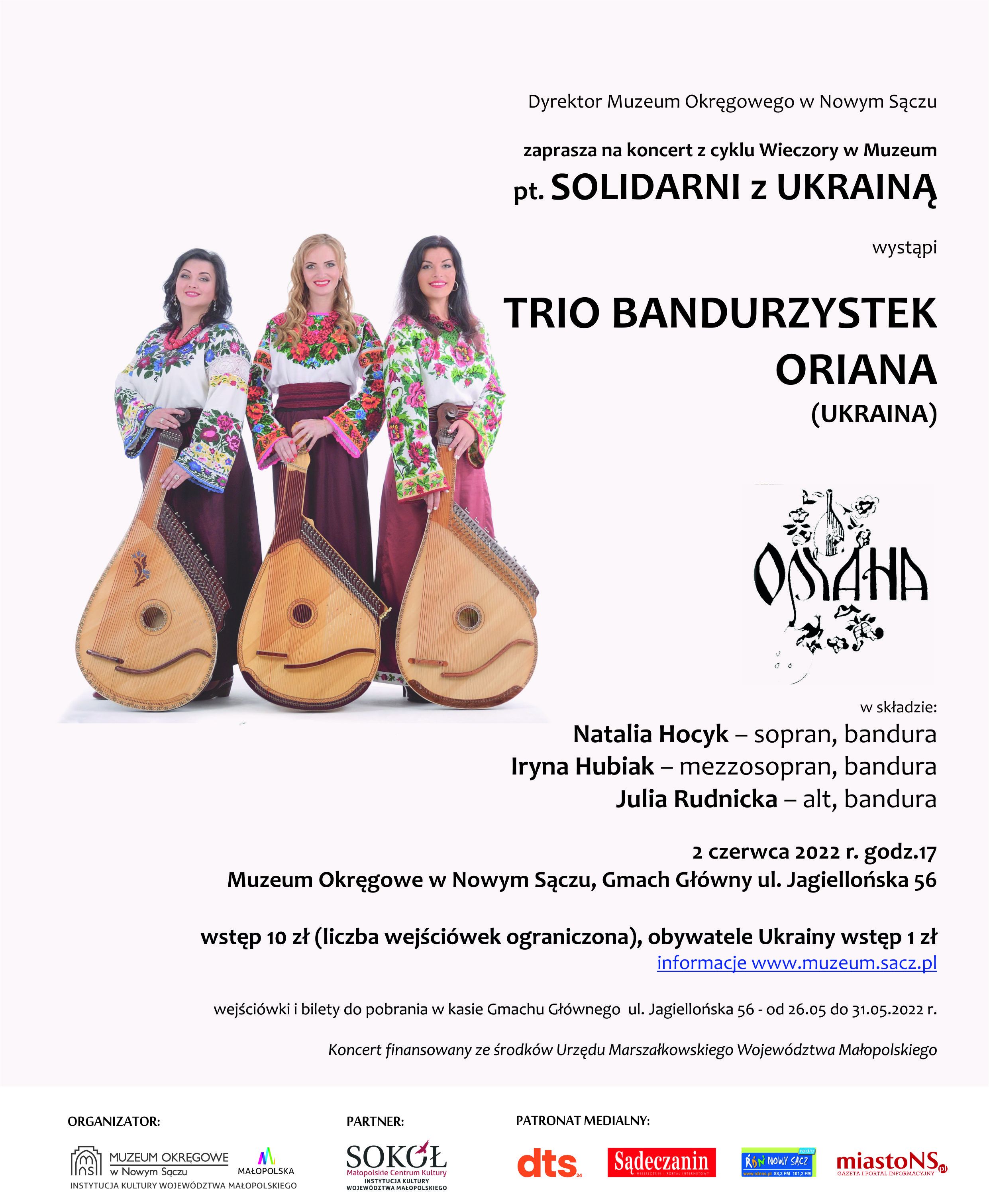 Trio bandurzystek Oriana - plakat