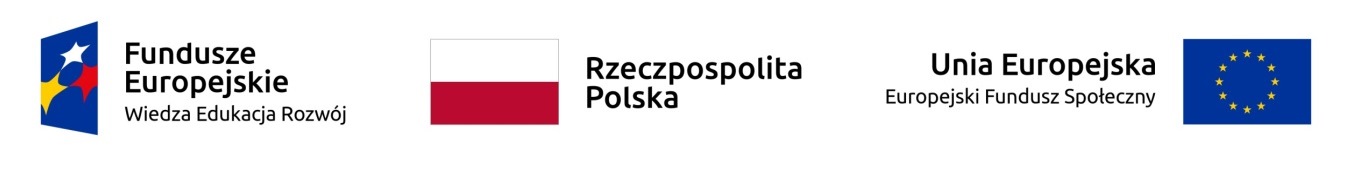 Logotypy Funduszy Europejskich, Rzeczpospolitej Polskiej i Unii Europejskiej. 