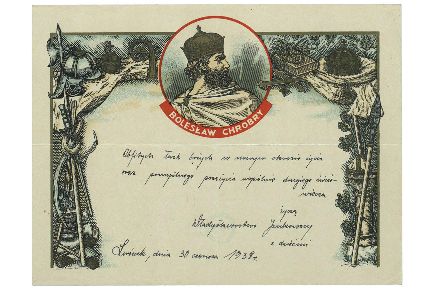 Telegram z portretem Bolesława Chrobrego