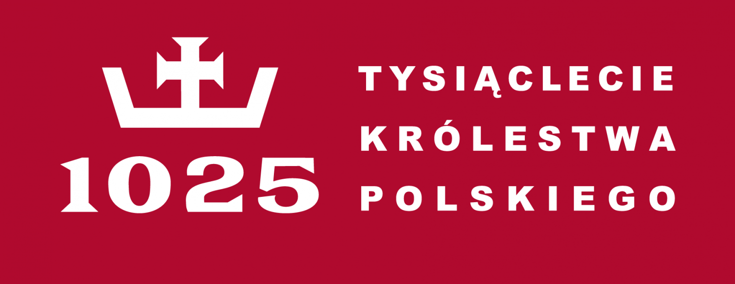 napis na czerwonym tle Tysiąclecie Królestwa Polskiego