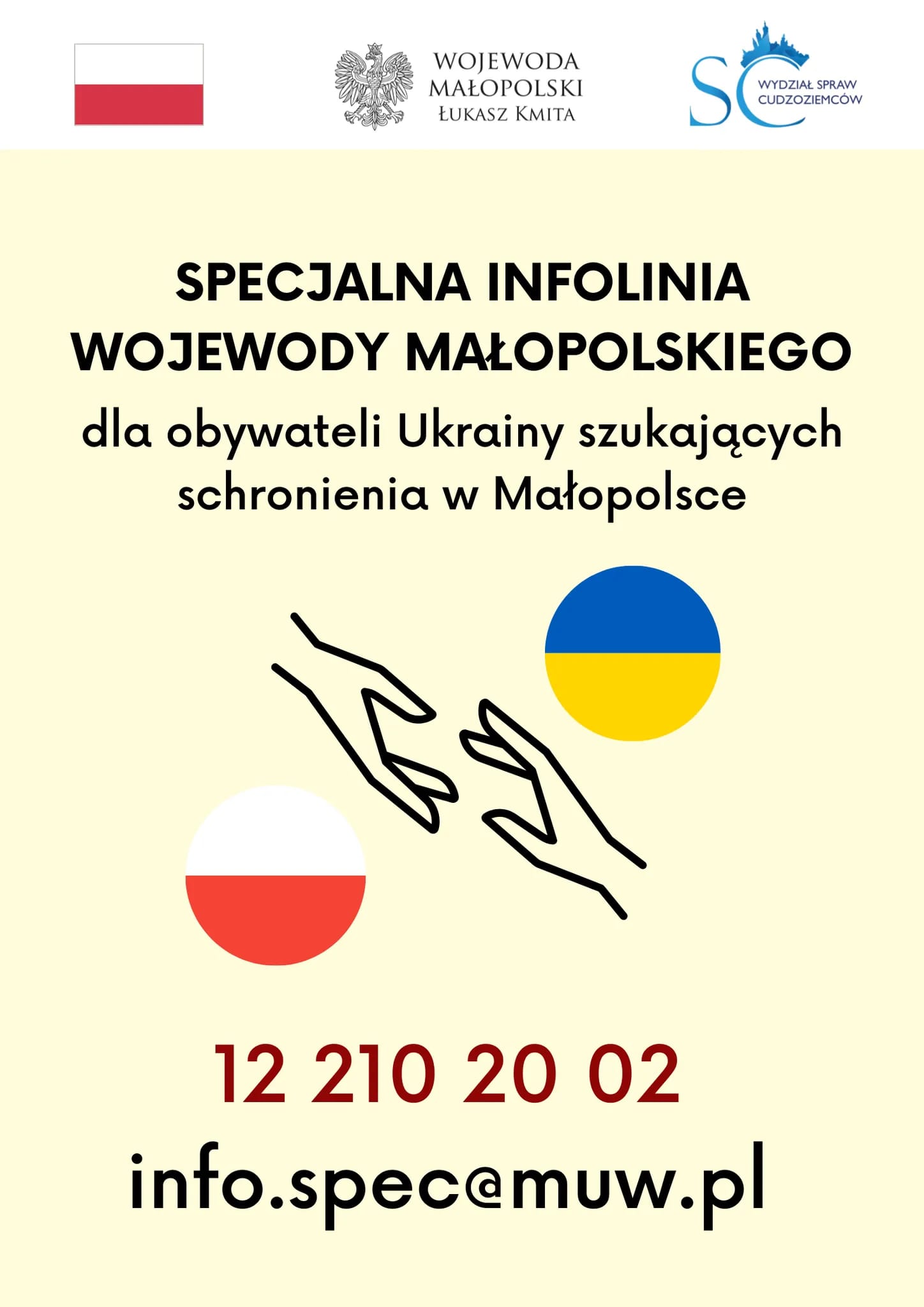 Specjalna infolinia wojewody małopolskiego