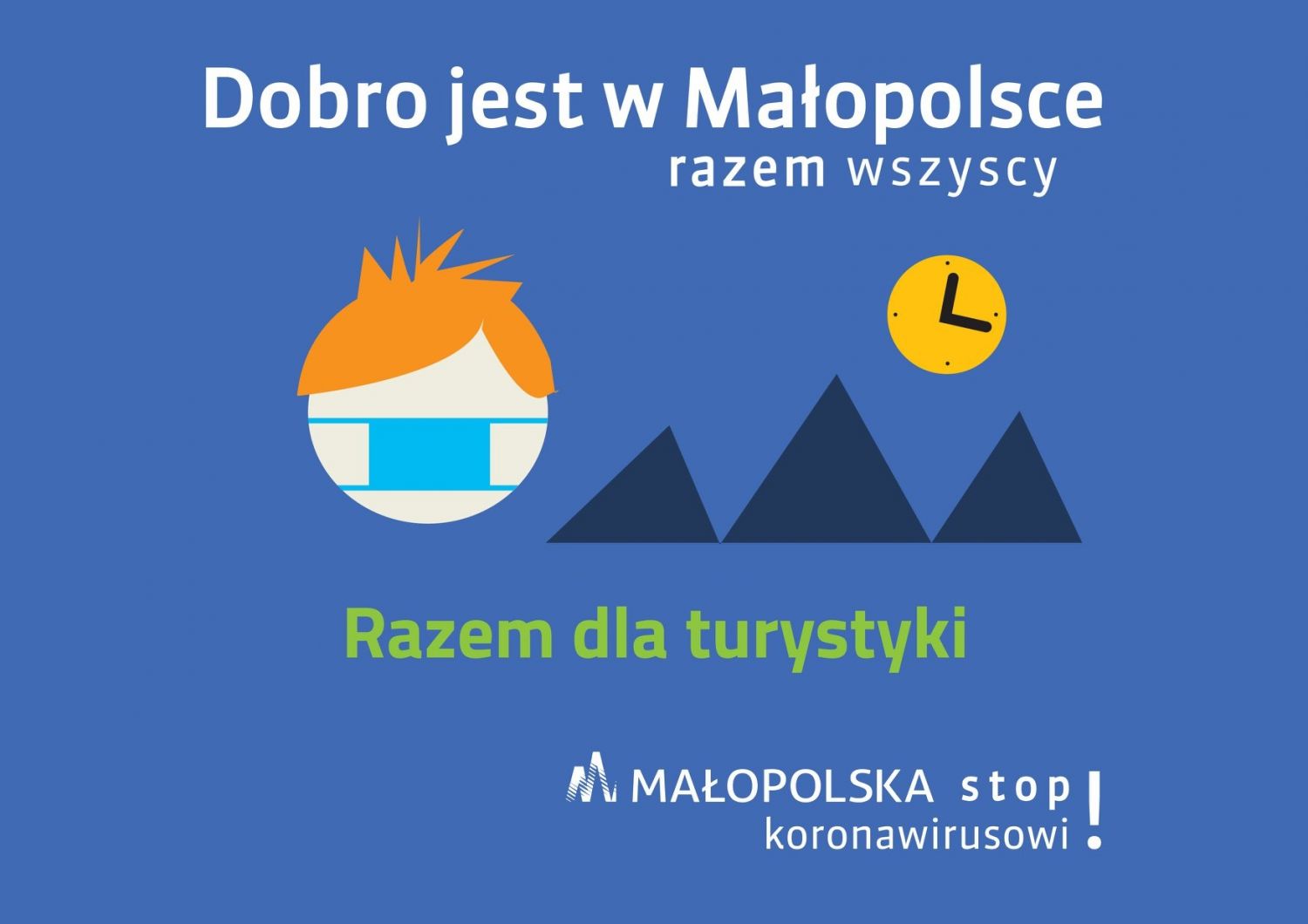 Grafika promująca kampanię Dobro jest w Małopolsce. Stop Koronawirusowi!