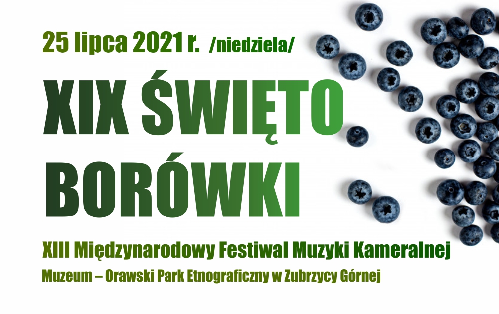 Święto Borówki - grafika promująca wydarzenie.