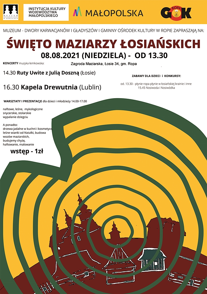 Plakat promujący Święto Maziarzy Łosiańskich.