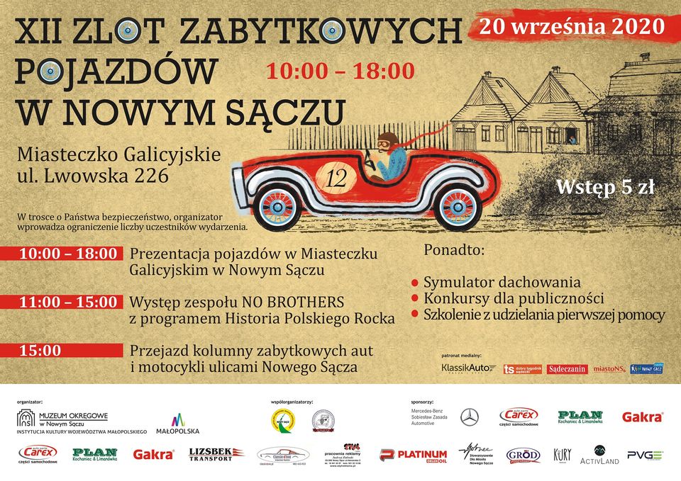 Zlot Zabytkowych Pojazdów. Plakat