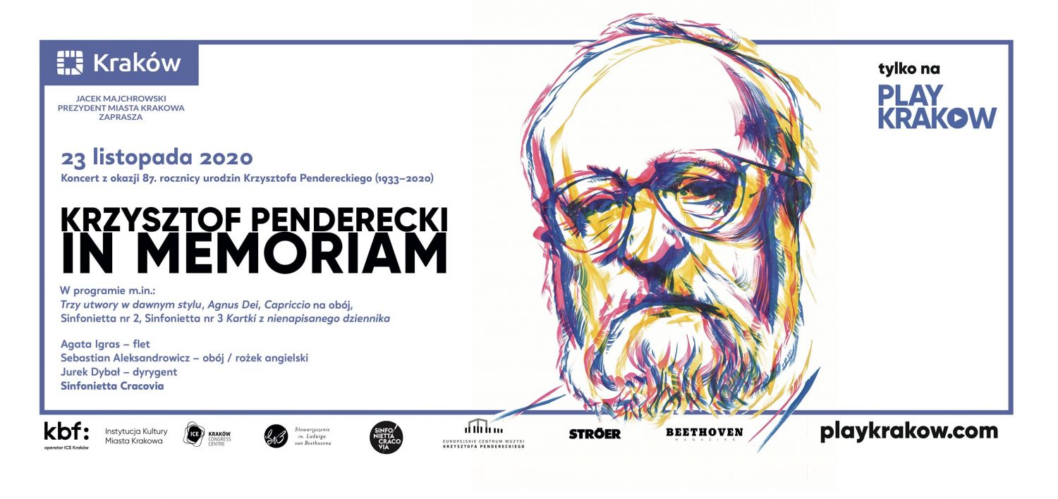 Krzysztof Penderecki In Memoriam. Plakat