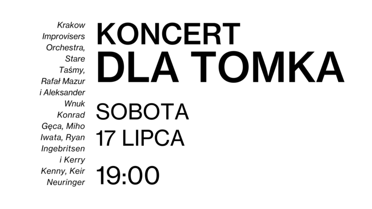 Koncert dla Tomka - baner promujący wydarzenie.