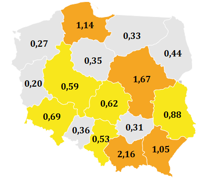 Mapa Polski