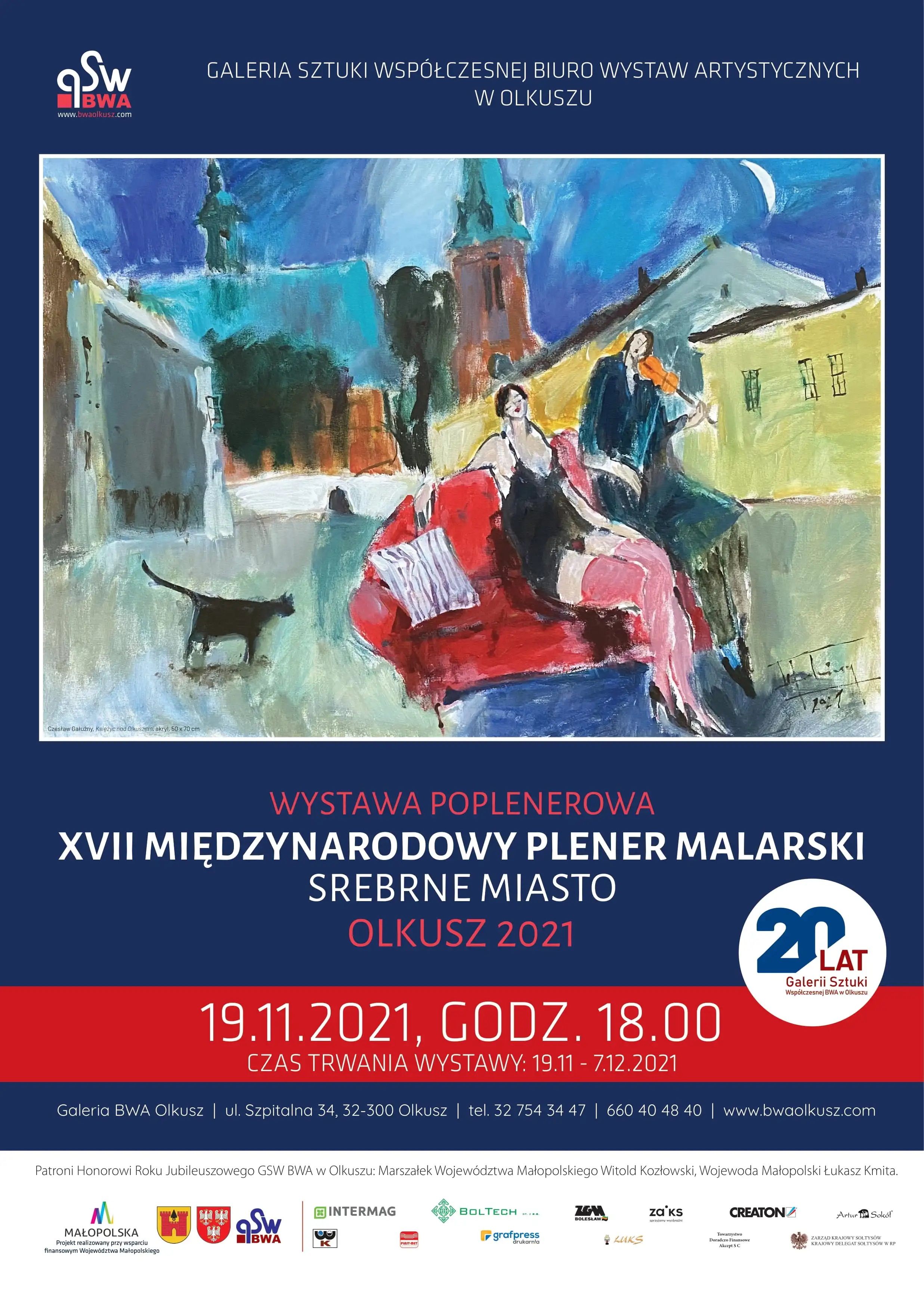 Plakat wystawy w Galerii Sztuki Współczesnej BWA w Olkuszu