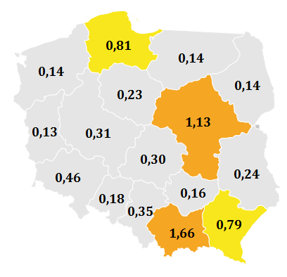 Mapa Polski